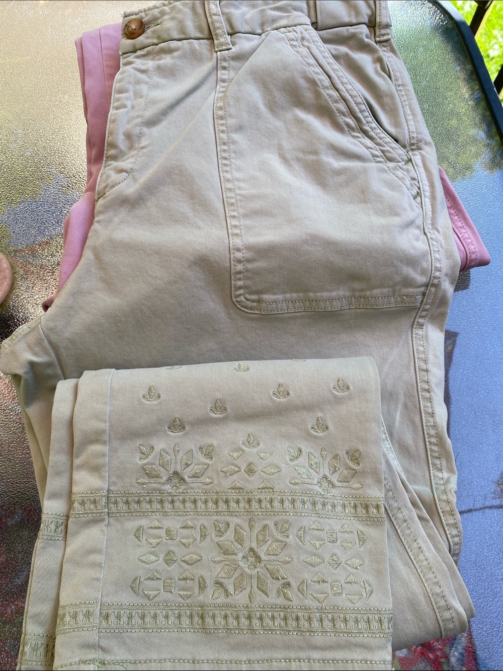 Coldwater Creek Chino Pants in light pastel Green Spring colors
